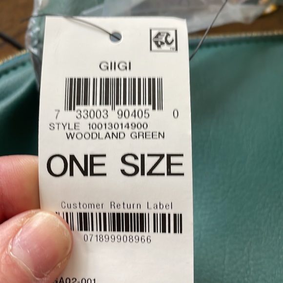 Green with gold beads purse. Over the shoulder or handbag. - Picture 3 of 3